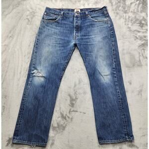 Vintage Levi's 501 Jeans Mens W40 L30 Blue Distressed Button Fly Straight Leg